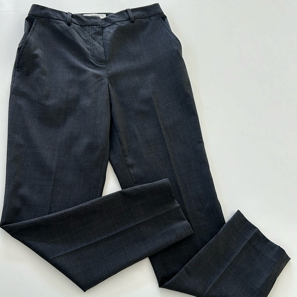 Ba&sh Trousers Size 2 US 6 Color: Anthracite Straight Leg Grey Wool Blend - Picture 2 of 10